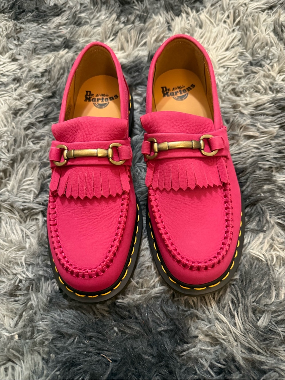 Dr. Martens Hot Pink Leather Loafers